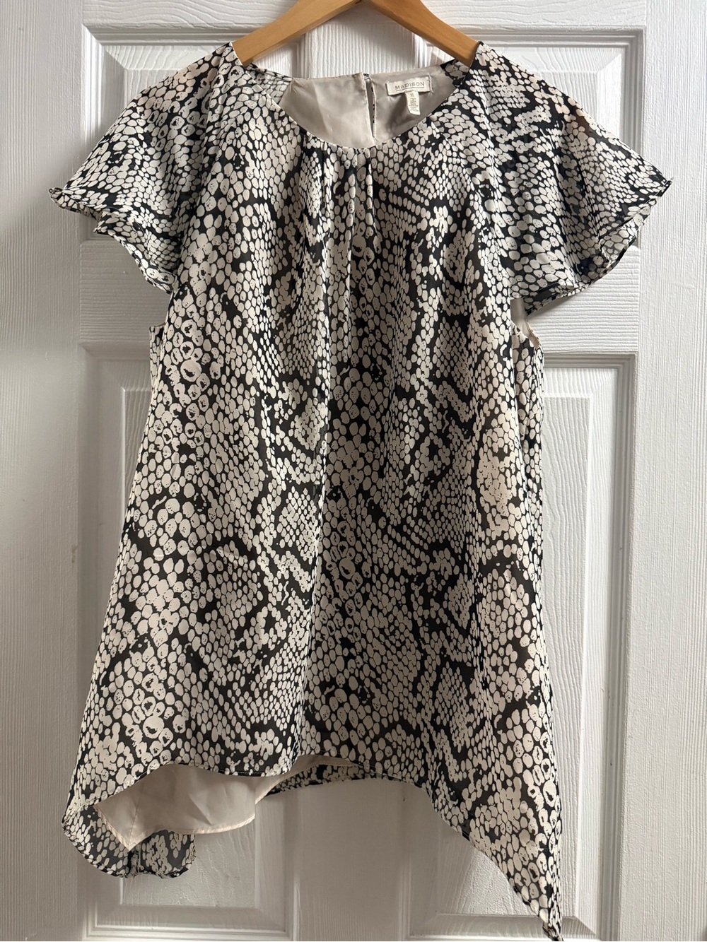 Madison Snake Print Short Sleeve Tunic XL